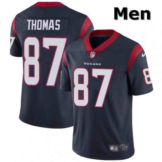 Men Nike Houston Texans 87 Demaryius Thomas Navy Blue Team Color Vapor Untouchable Limited Player NFL Jersey